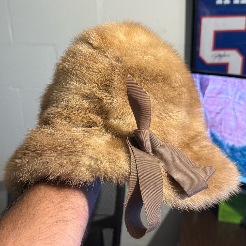Vintage mink fur hat